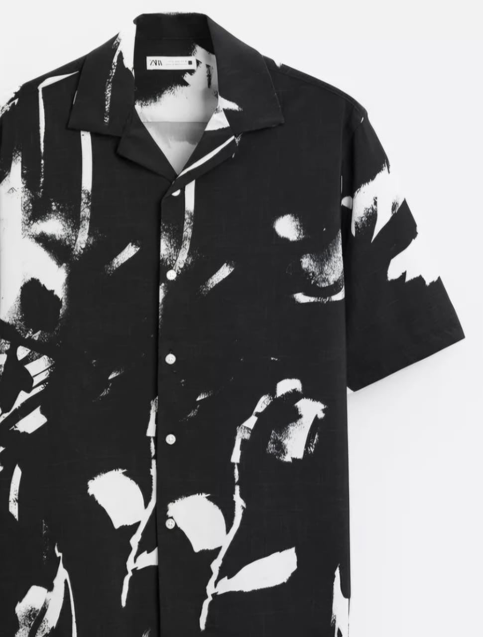 Zara Regular Fit Stretch Shirt in Pattern
