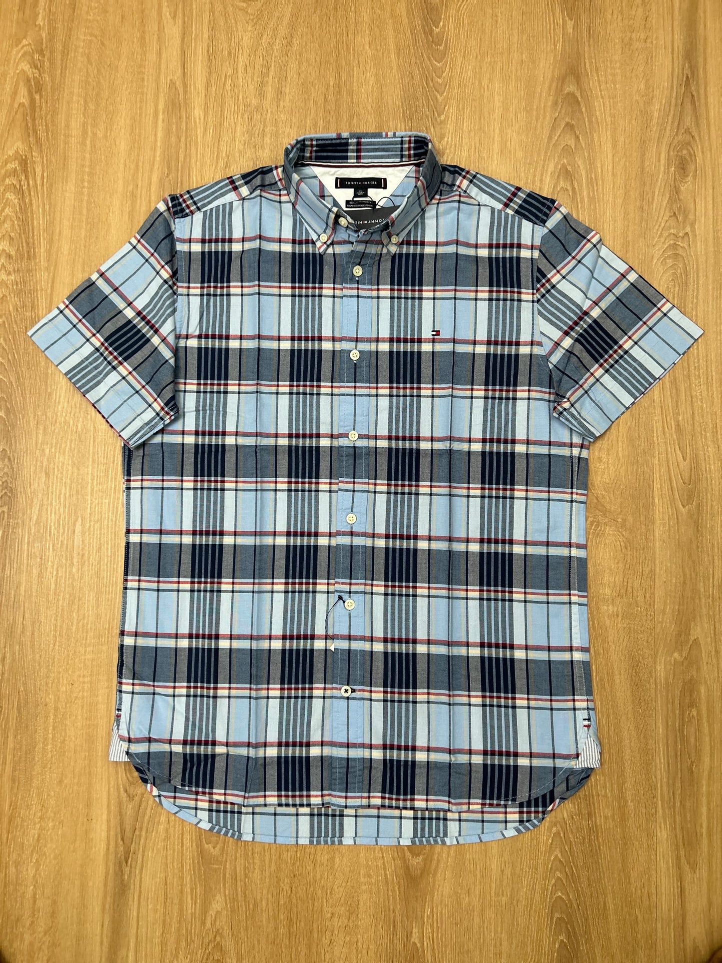 Tommy Hilfiger Short Sleeve Shirt in Blue Plaid