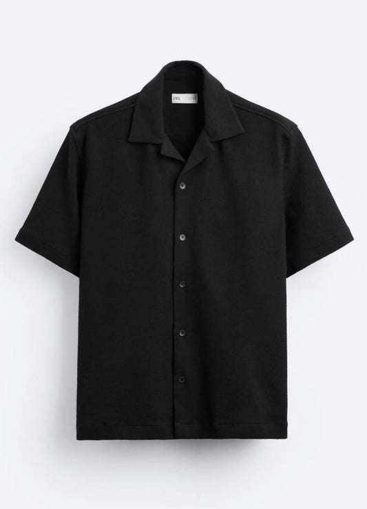 Zara Textured Shirt in Black