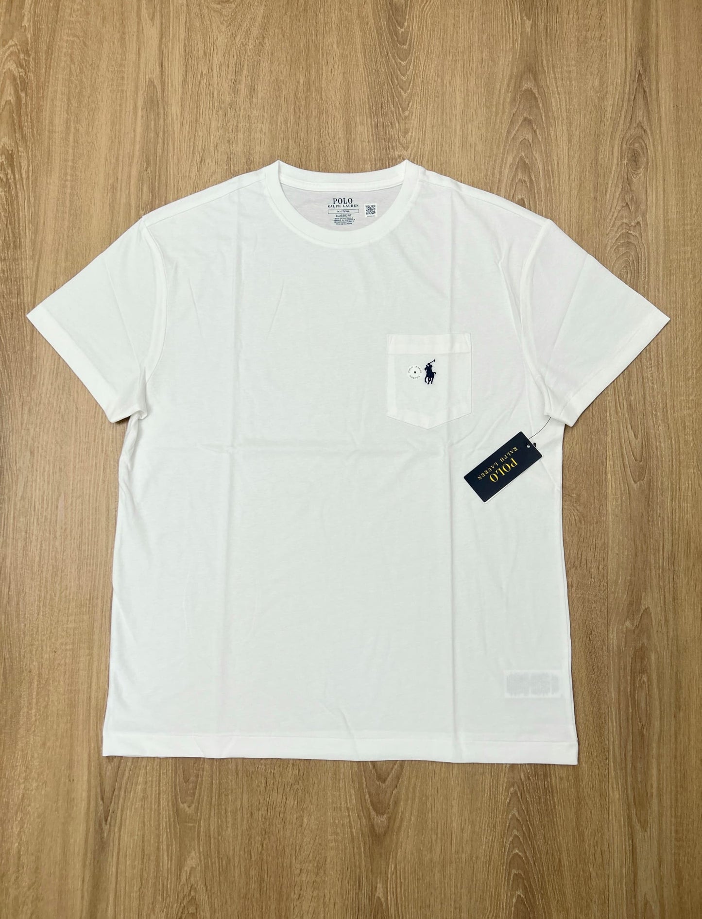 Polo Ralph Lauren White T Shirt  With Pockets