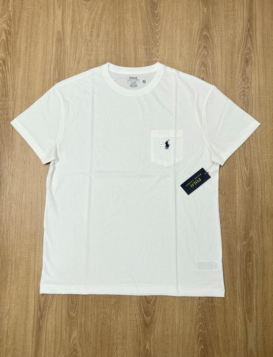 Polo Ralph Lauren White T Shirt  With Pockets