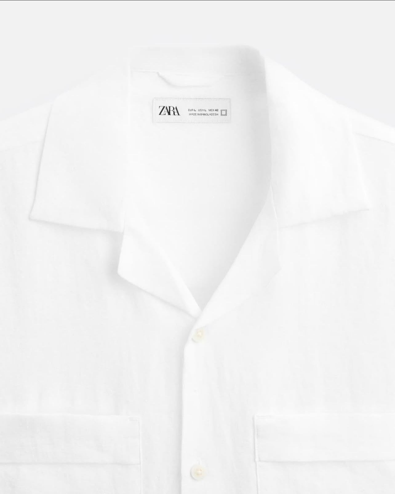 Zara Linen Shirt in White