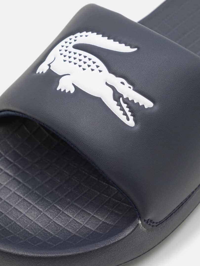 Lacoste slides in Navy