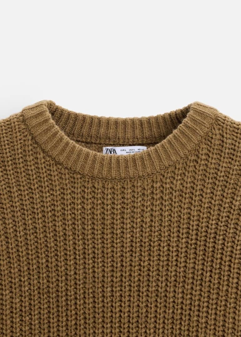 Za r a - Ribbed Textured Sweater