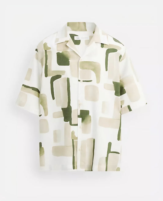 Zara Shirt in Green Pattern