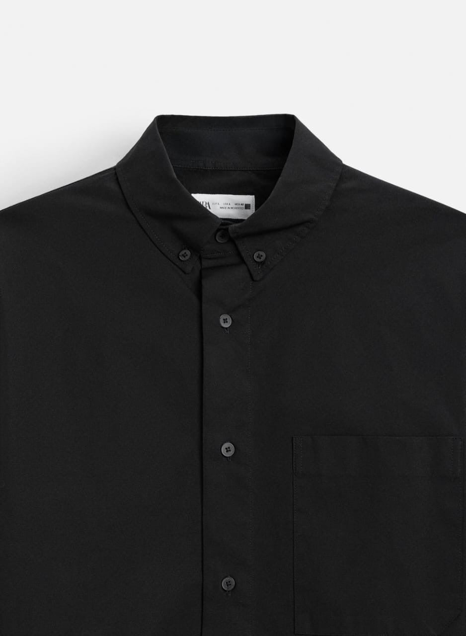 Zara Black Shirt With Pockets