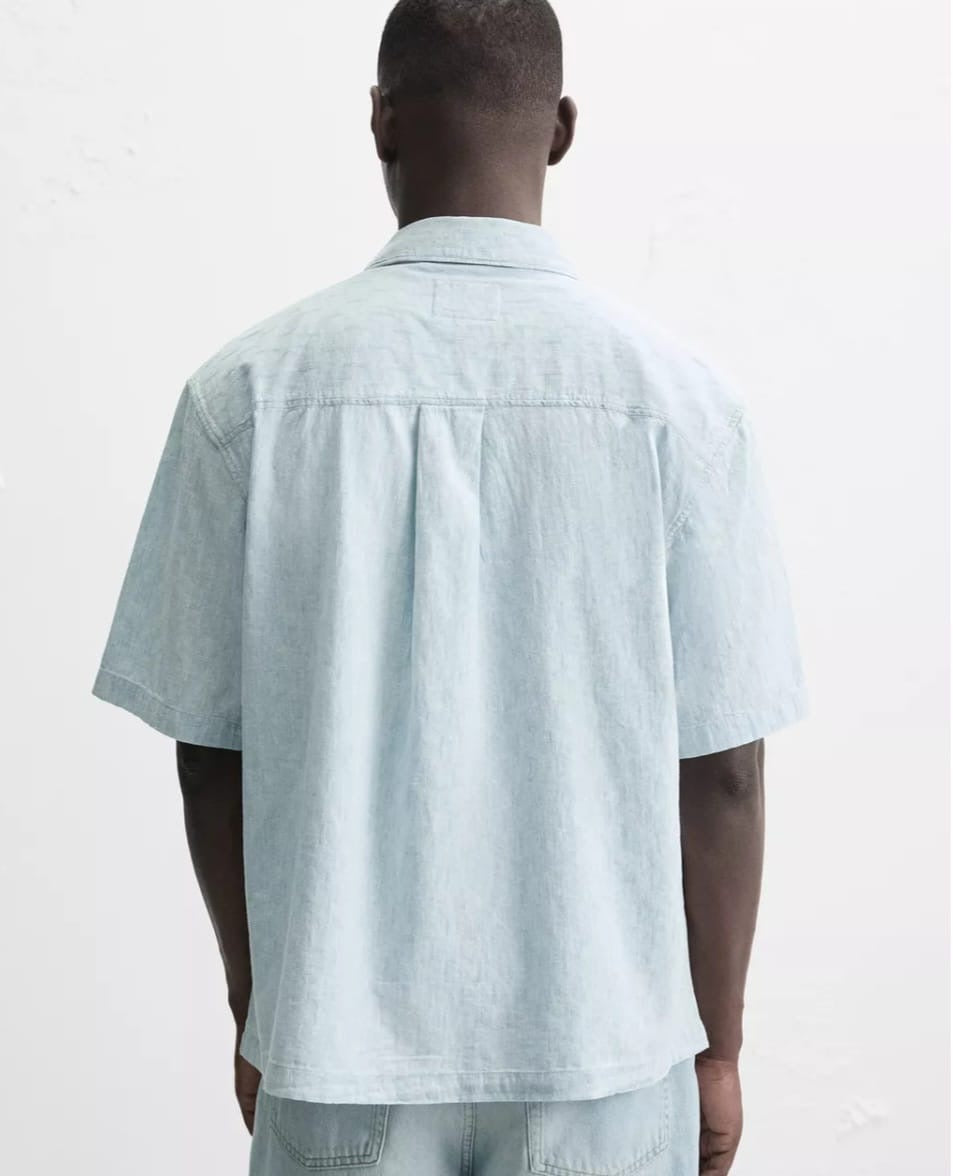Zara Contrast Denim Shirt