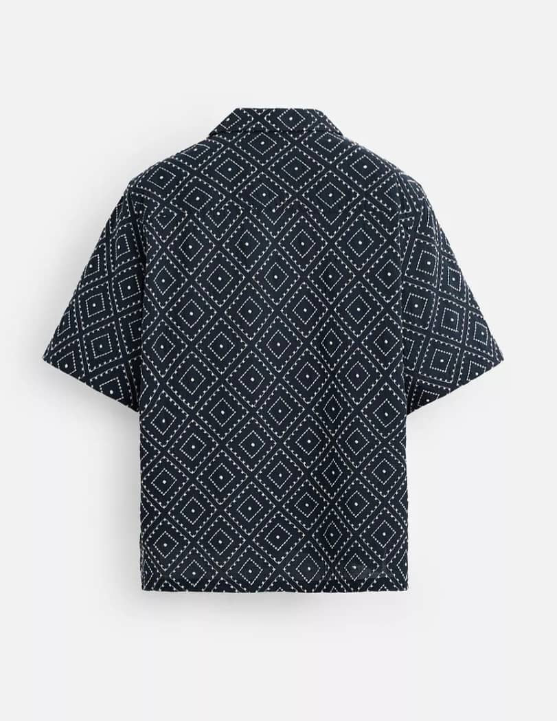 Zara Shirt in Navy Pattern