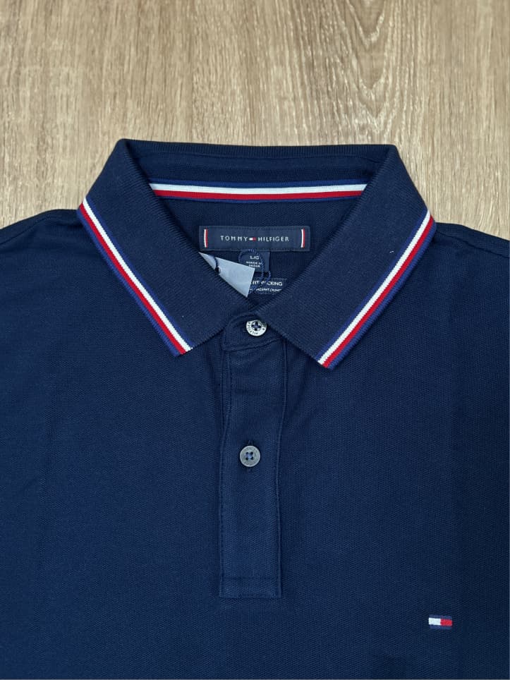 Tommy Hilfiger Regular Fit Wicking Polo in Navy