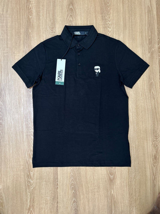 Karl Lagerfeld Black Polo Shirt