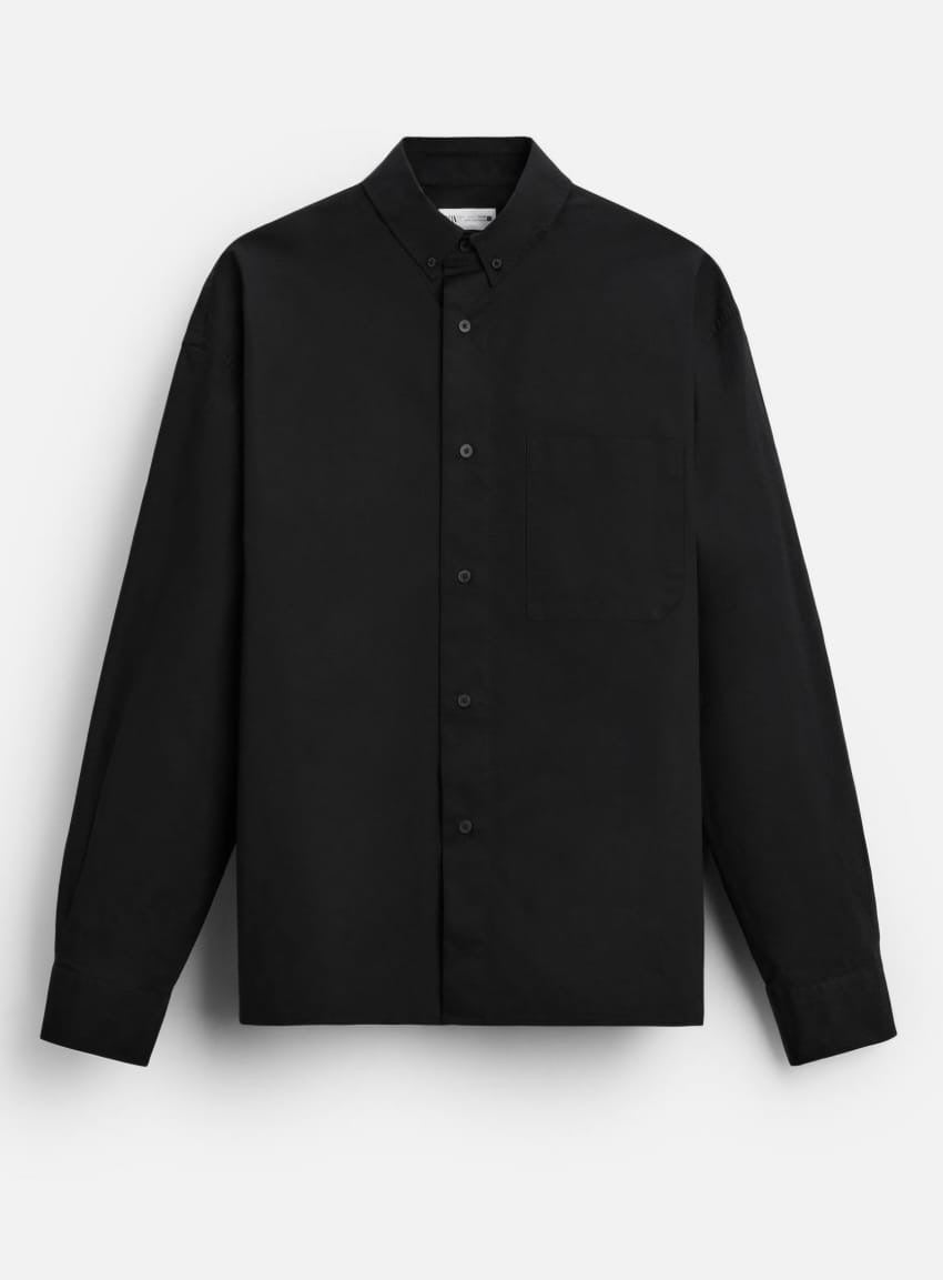 Zara Black Shirt With Pockets – House of Shirts Zara Black Shirt With Pockets – House of Shirts