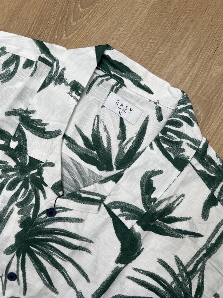 Easy Regular Fit Shirt in Green Pattern