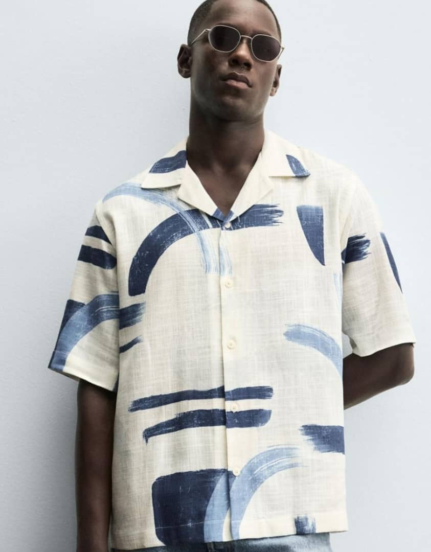 Zara Shirt in Blue Pattern