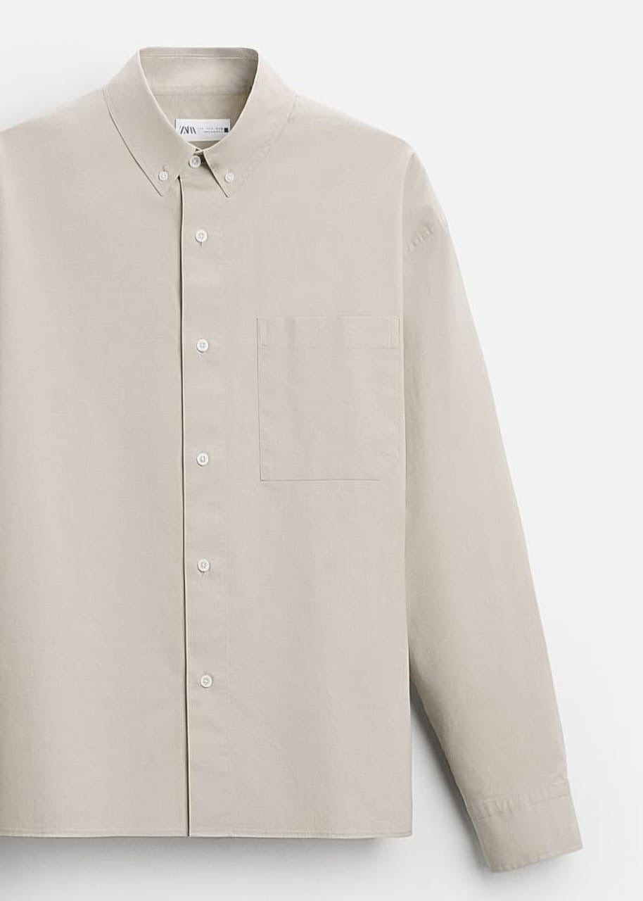 Zara Beige Shirt with pockets