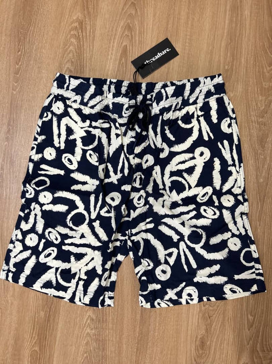 Threadbare Navy Shorts in Pattern