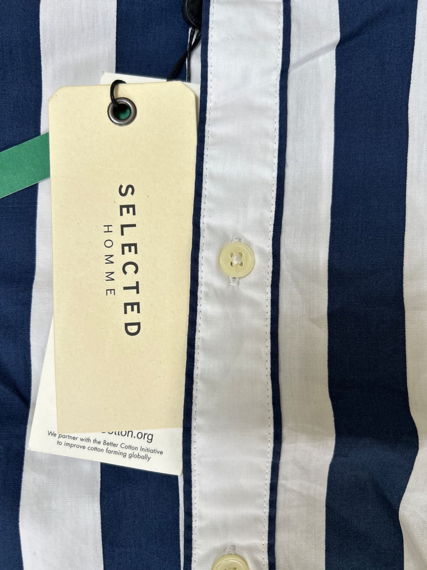 Selected Homme Regular Fit Navy Shirt in Stripes