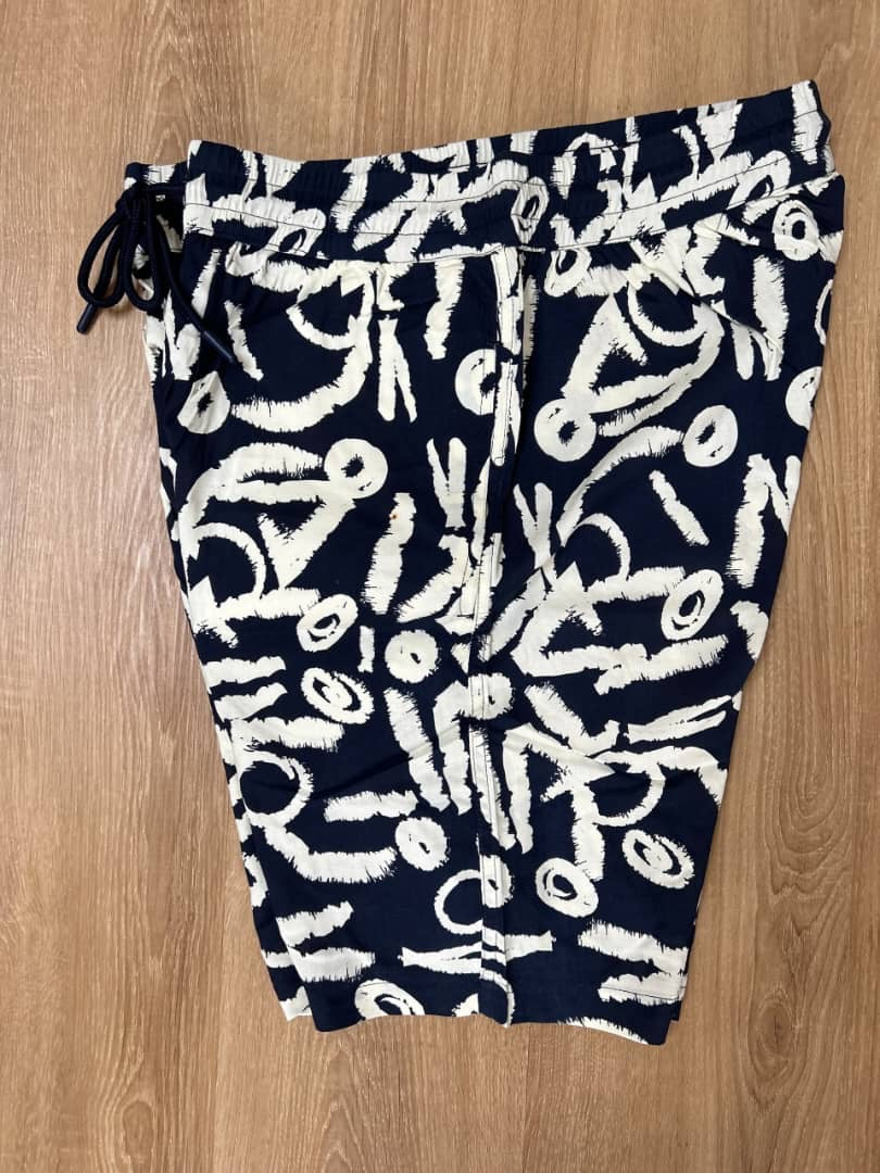 Threadbare Navy Shorts in Pattern