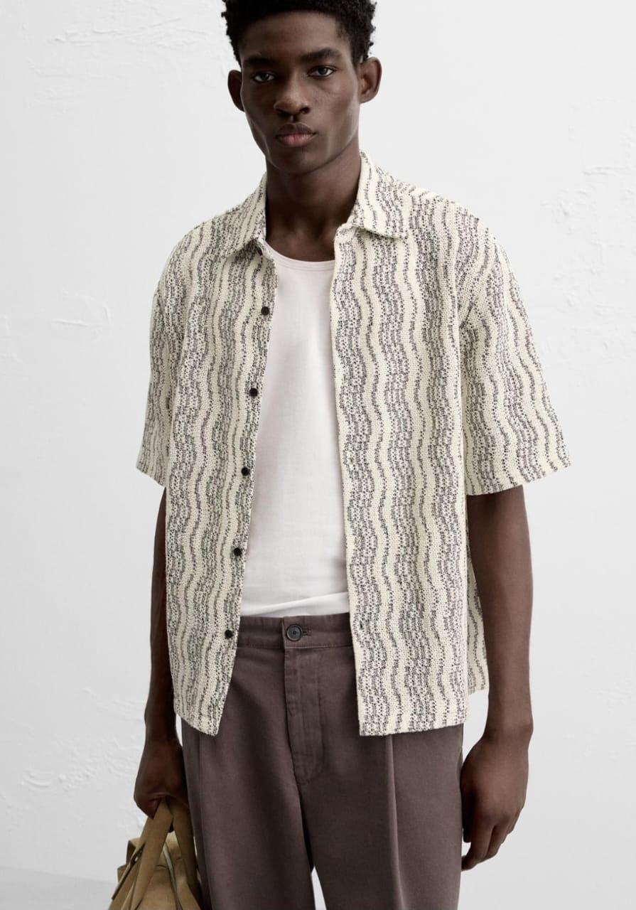 Zara Wavy Crochet Shirt