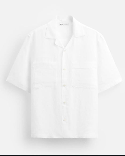 Zara Linen Shirt in White