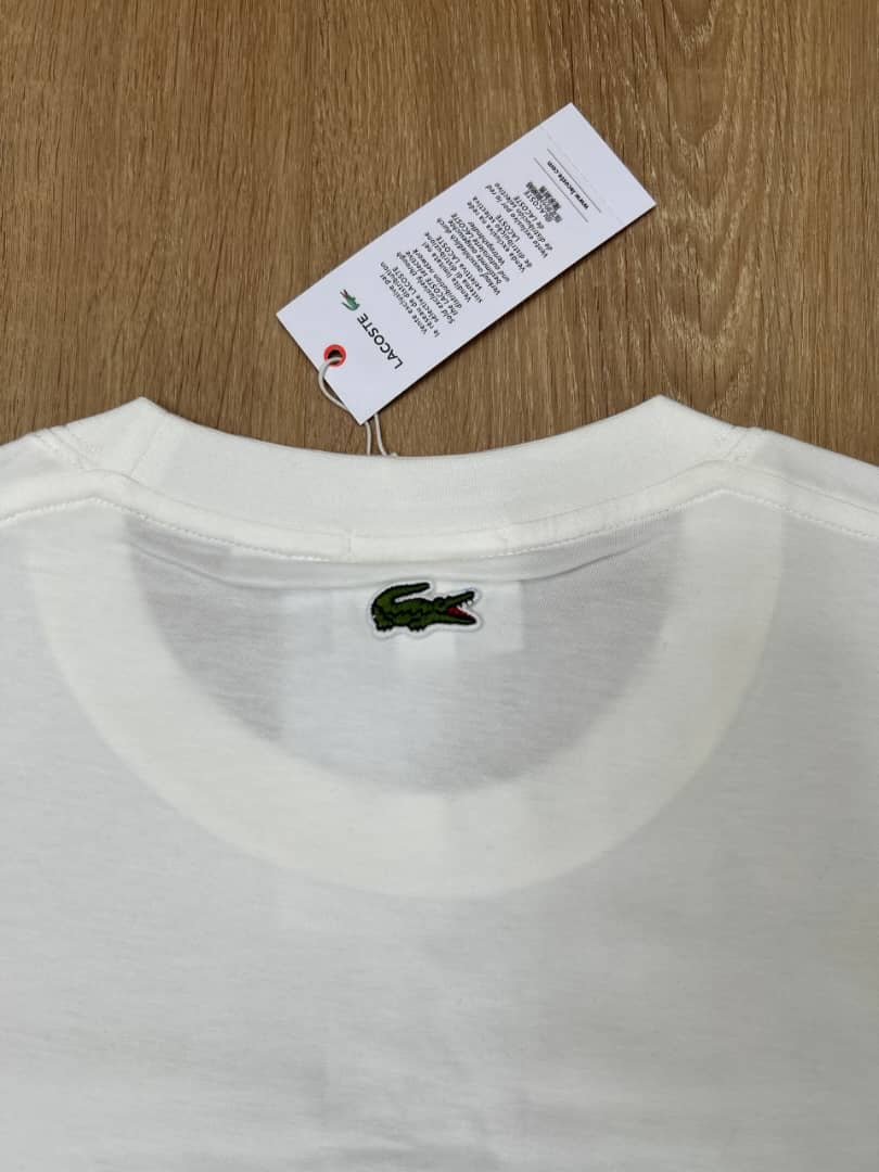 Lacoste Regular Fit Cotton Shirt in Off White