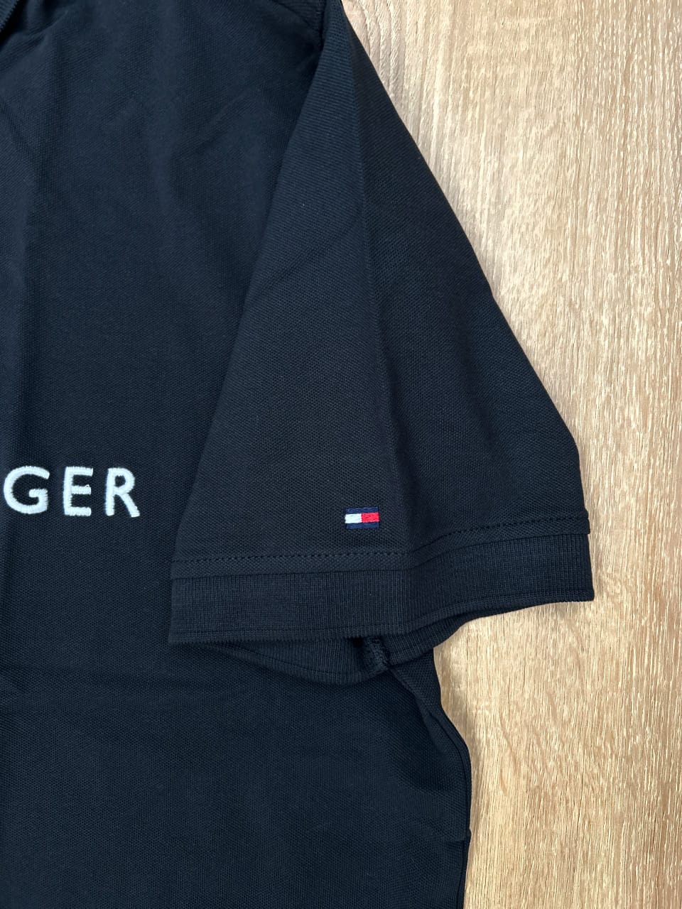 Tommy Hilfiger Regular Fit Pique Polo Shirt in Black