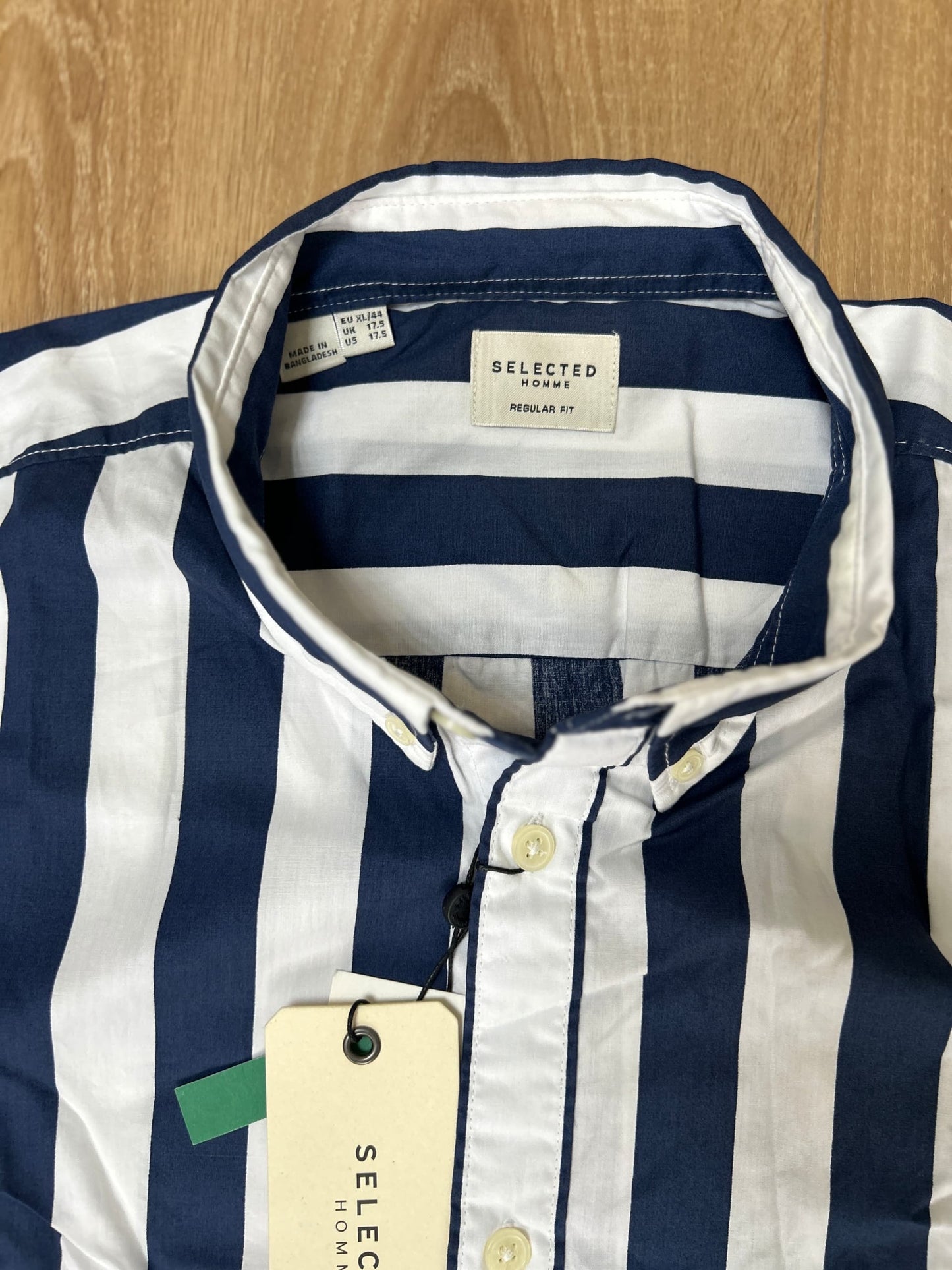 Selected Homme Regular Fit Navy Shirt in Stripes