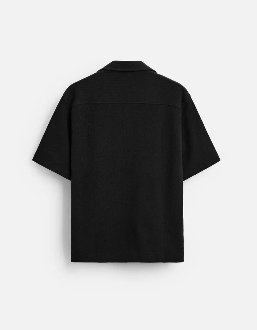 Zara Black Textured Shirt