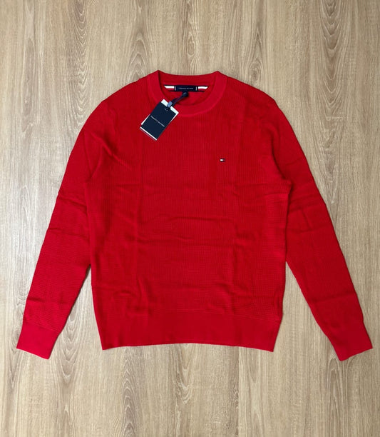 Tommy Hilfiger Textured Sweater in Red