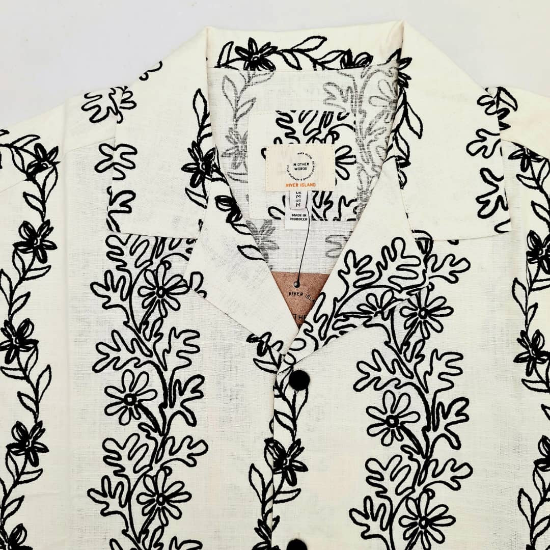 River island Regular Fit Shirt in Off White