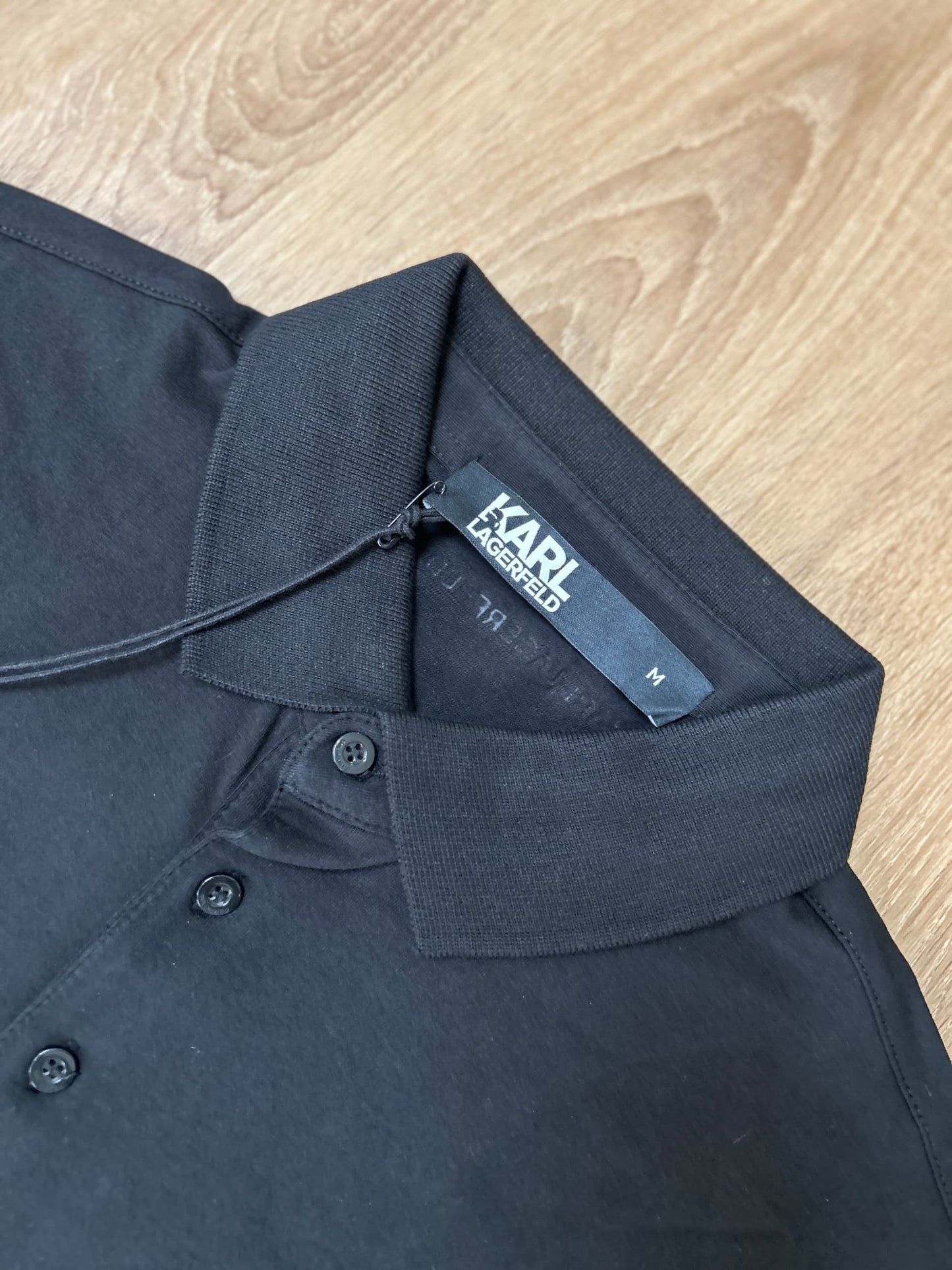 Karl Lagerfeld Black Polo Shirt
