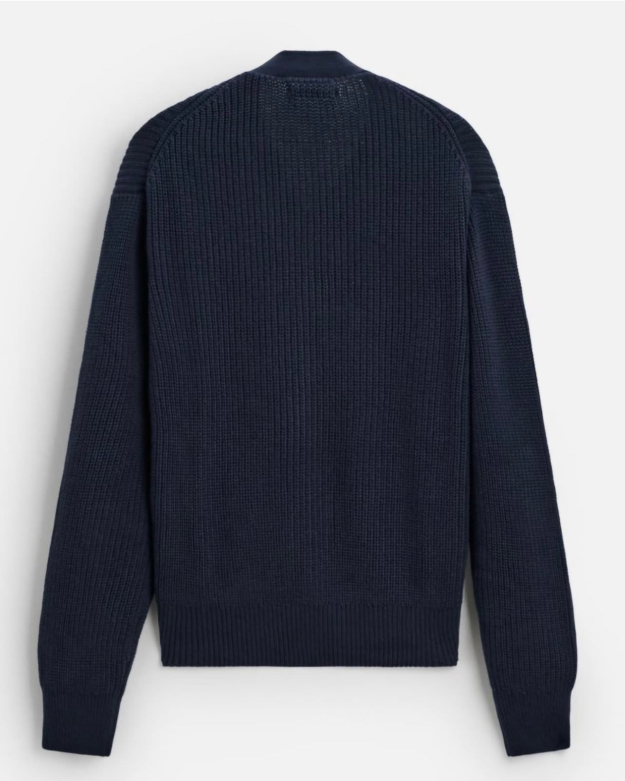 Zara Ribbed Cotton & Wool Cardigan