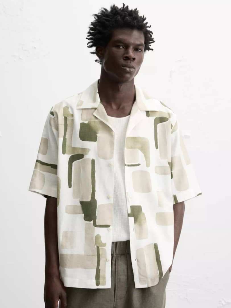 Zara Shirt in Green Pattern