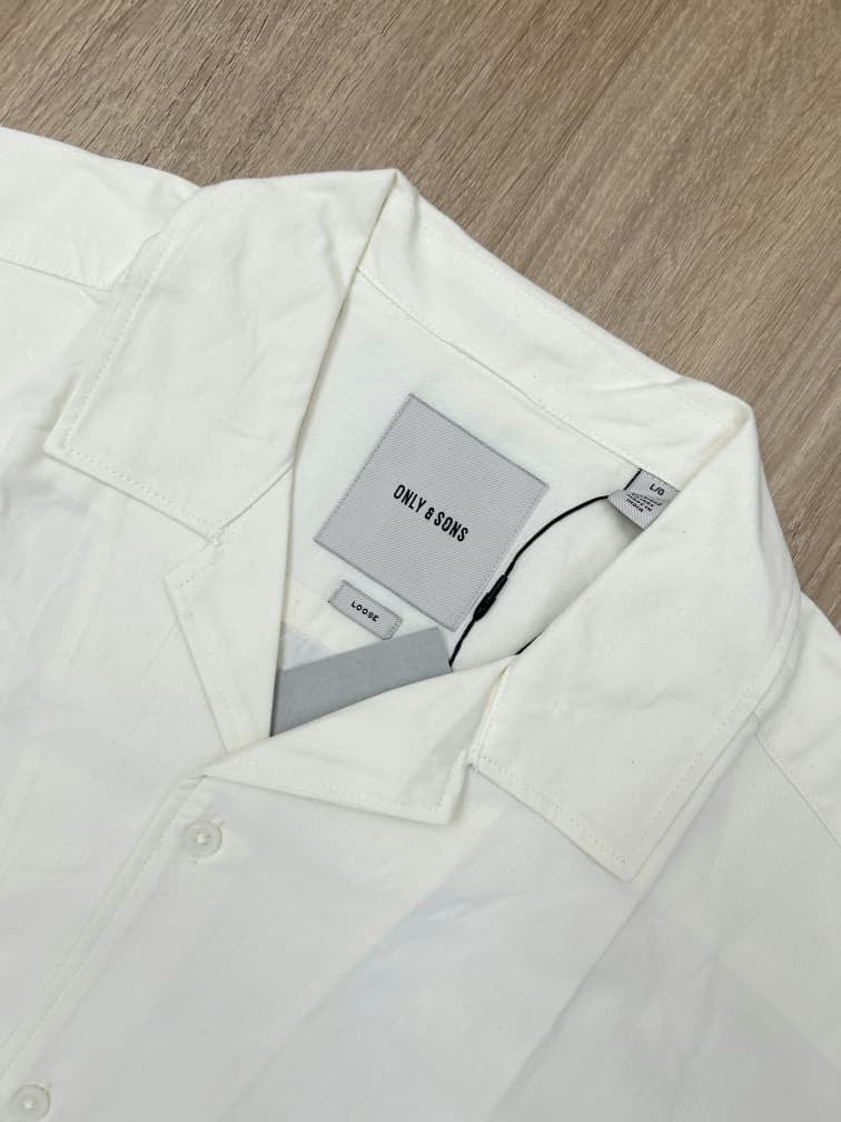 Only & Sons Loose Fit Shirt in Off- White