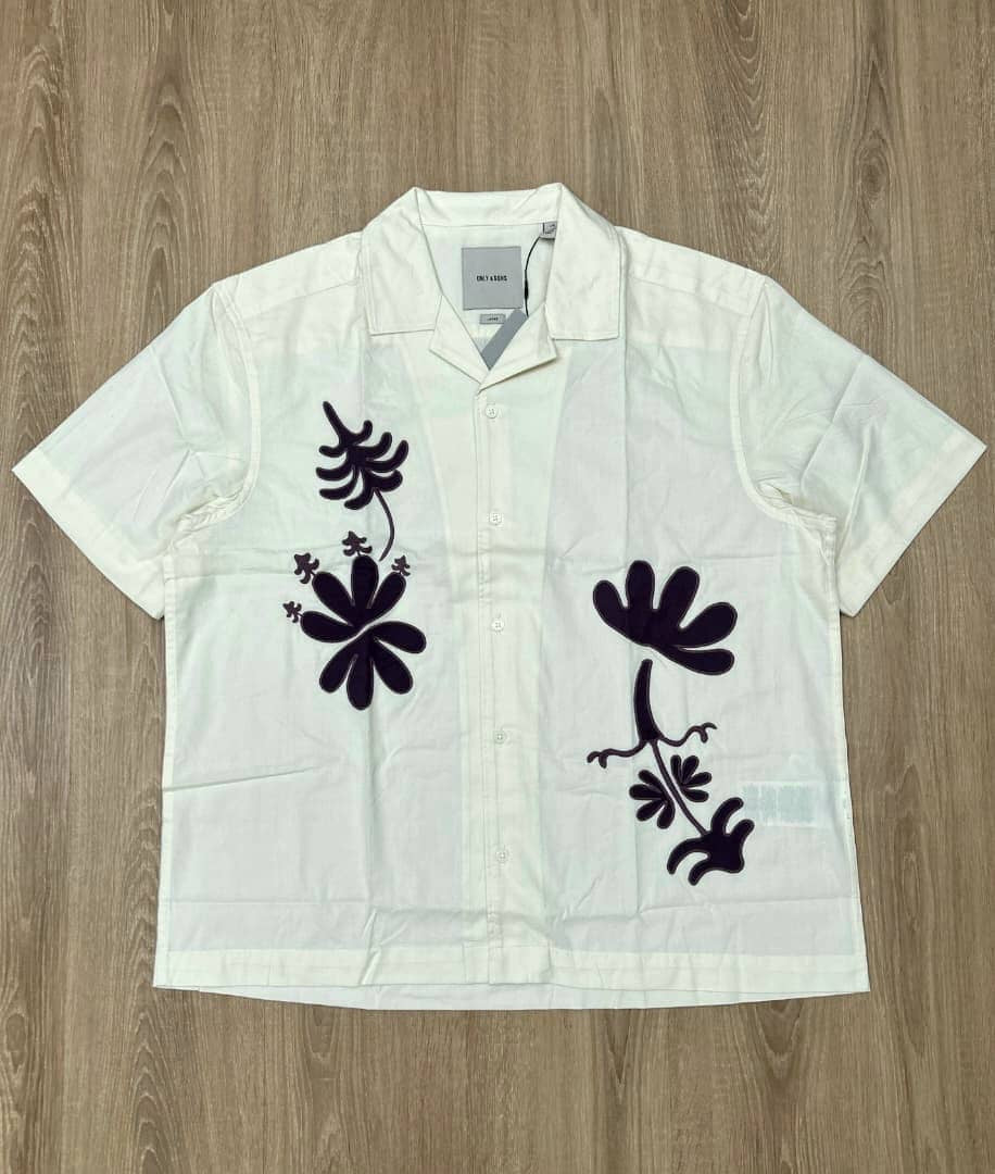 Only & Sons Loose Fit Shirt in Off- White