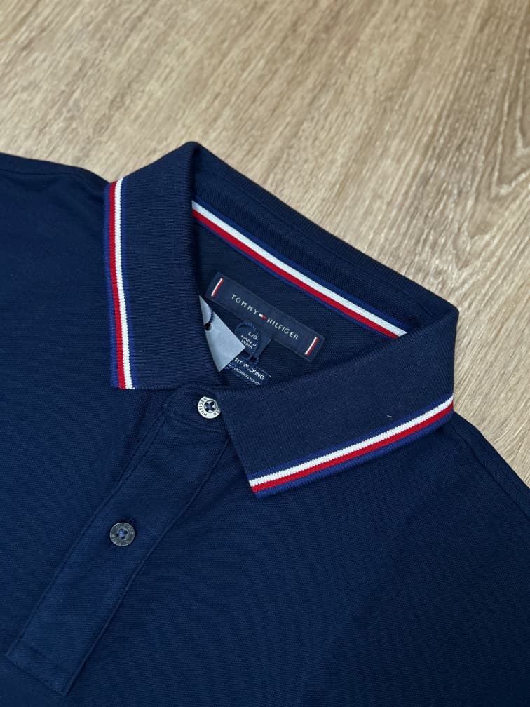 Tommy Hilfiger Regular Fit Wicking Polo in Navy