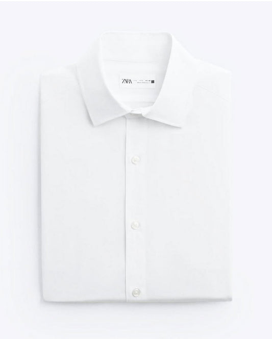 Zara Cotton Shirt in White