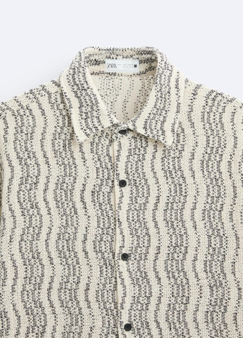 Zara Wavy Crochet Shirt