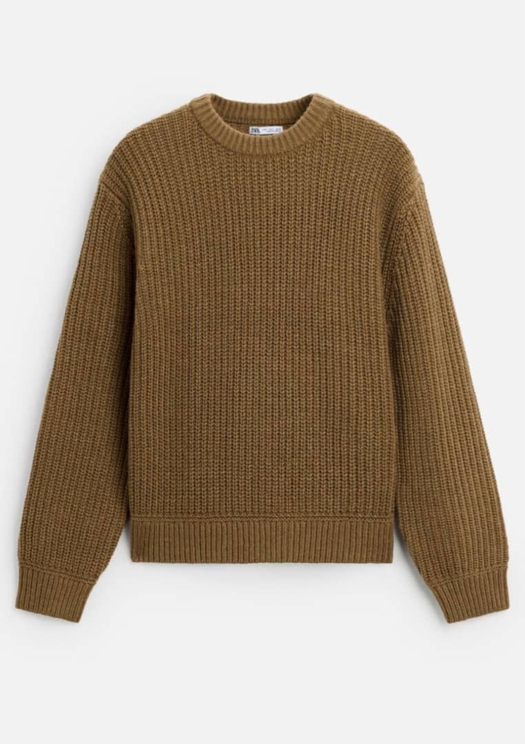 Za r a - Ribbed Textured Sweater