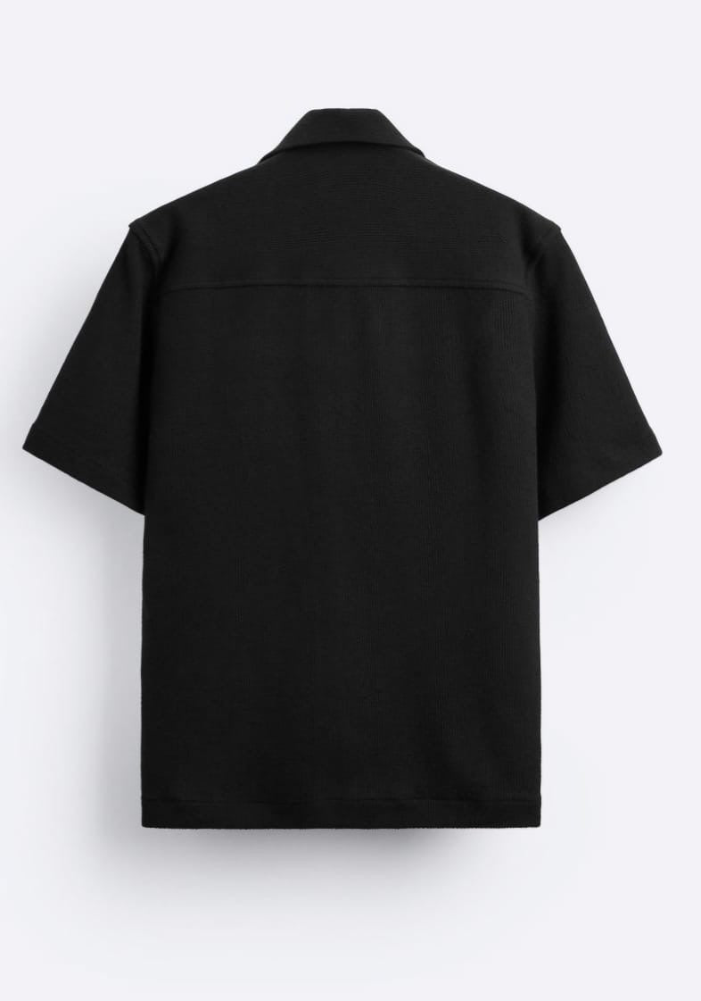 Zara Textured Shirt in Black