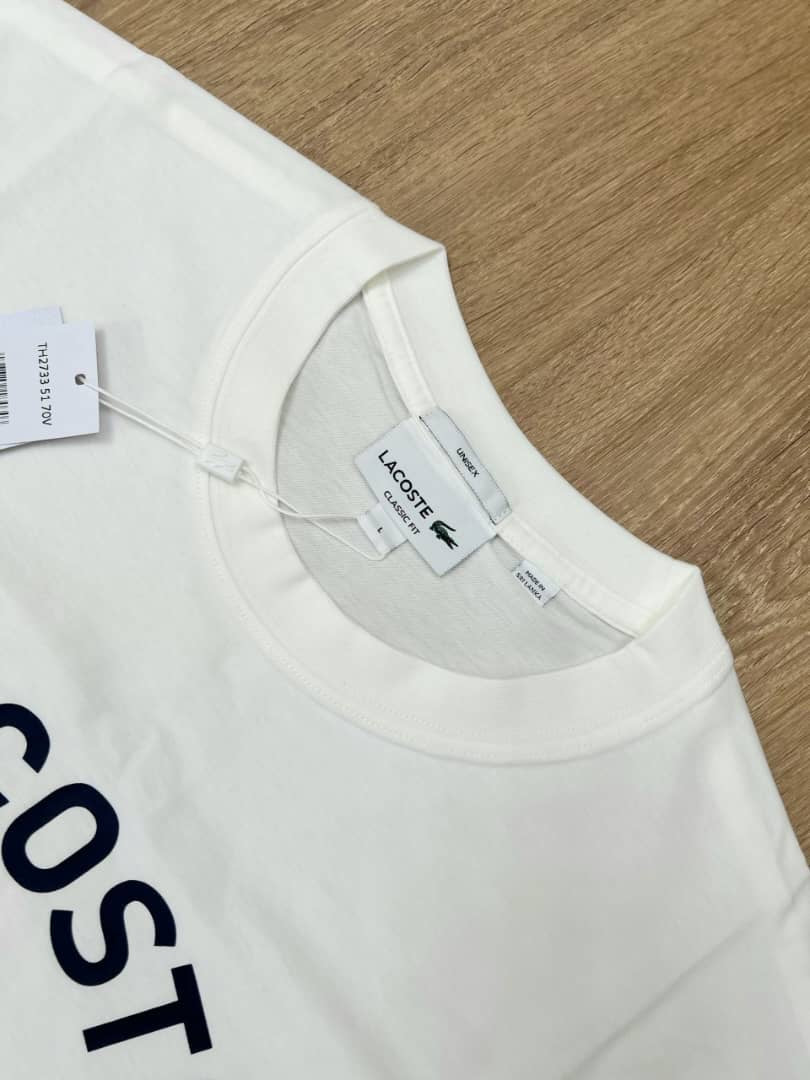 Lacoste Regular Fit Cotton Shirt in Off White