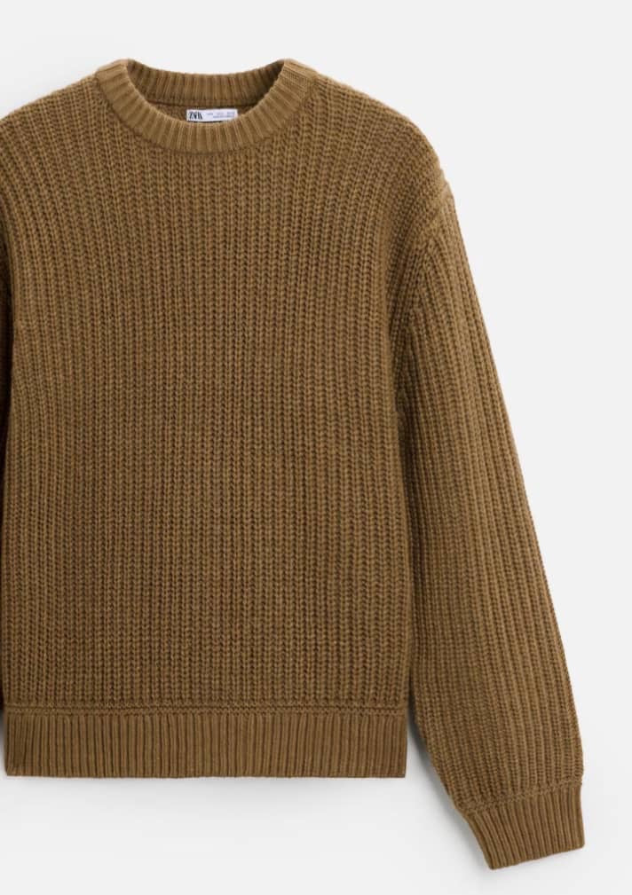 Za r a - Ribbed Textured Sweater