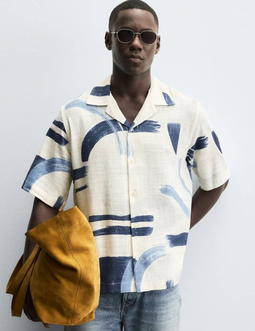 Zara Shirt in Blue Pattern