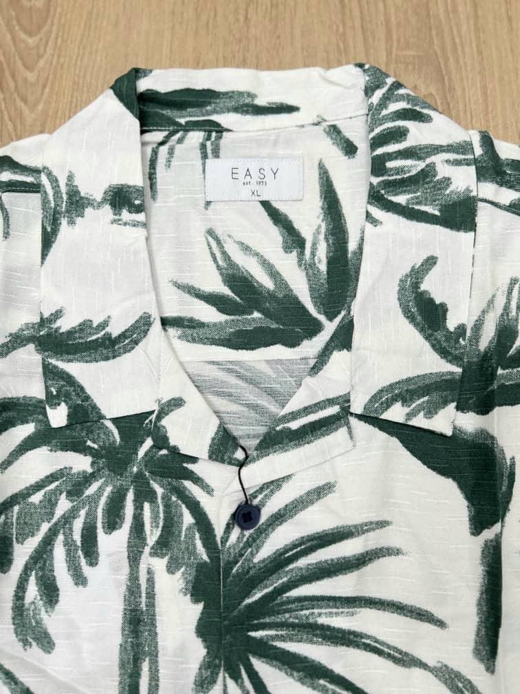 Easy Regular Fit Shirt in Green Pattern