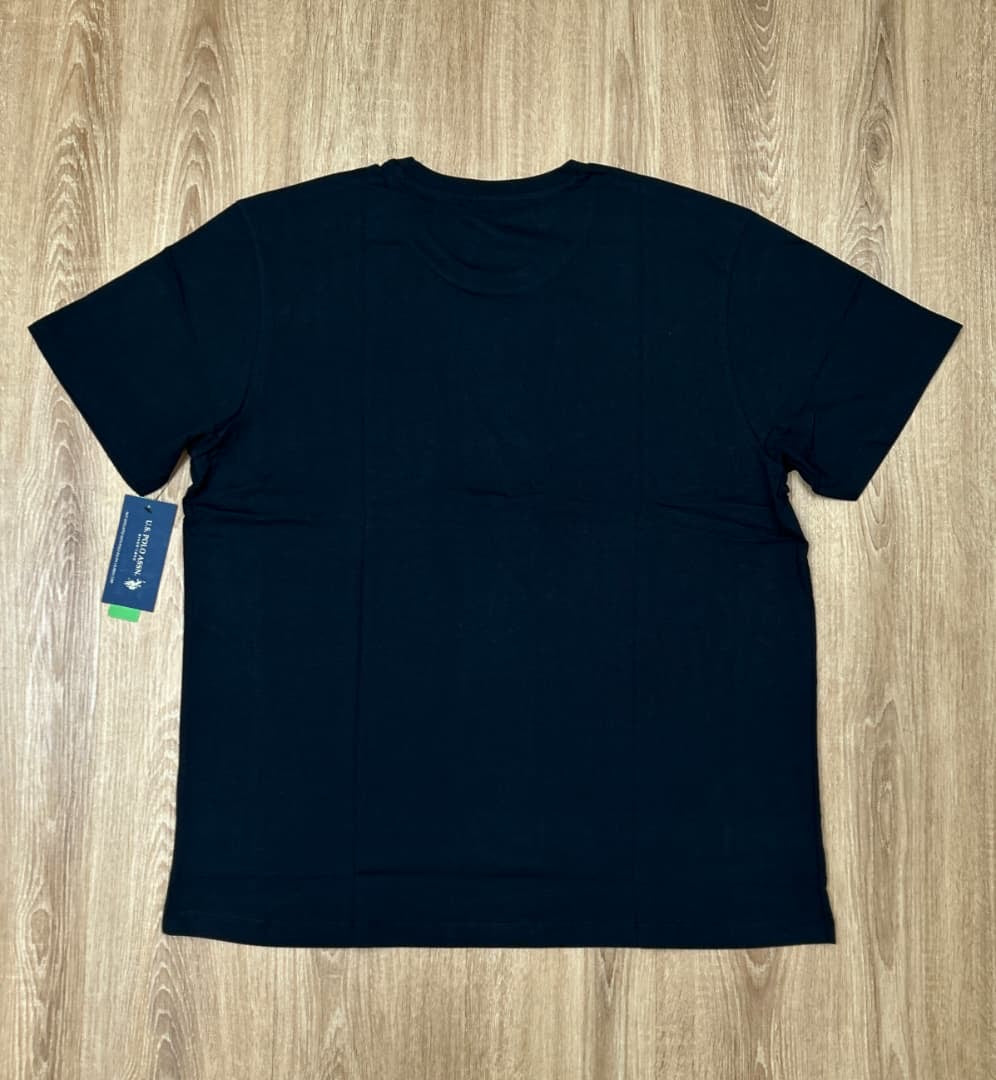 U S Polo Assn Regular Fit Cotton T Shirt With Pocket in Black