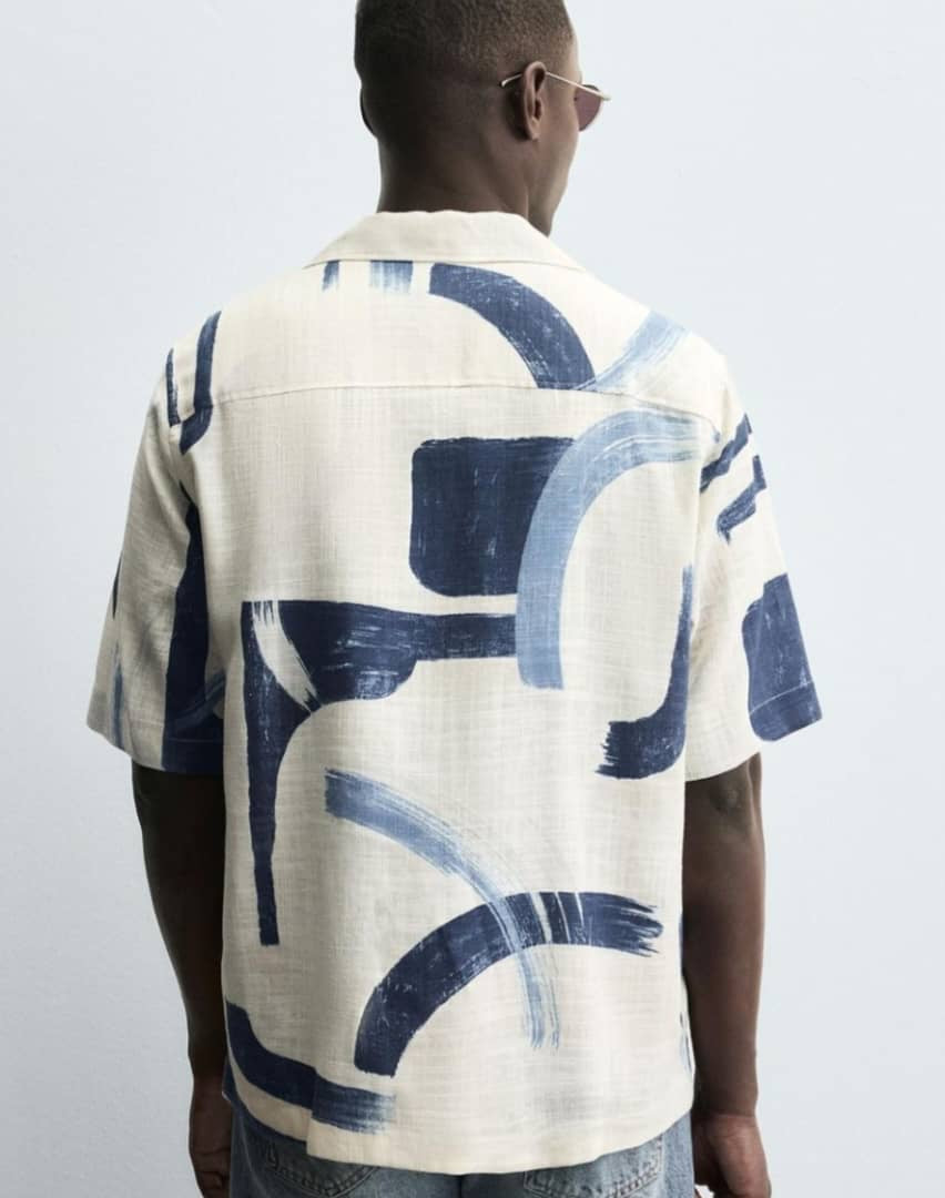 Zara Shirt in Blue Pattern