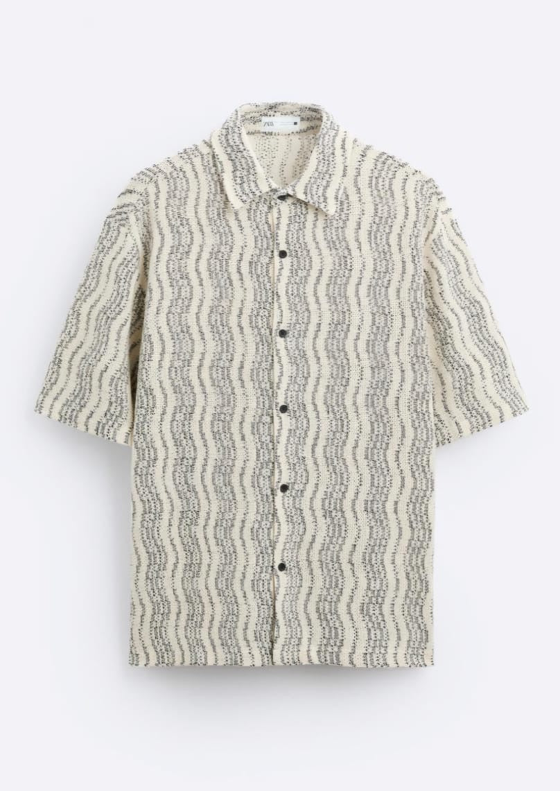 Zara Wavy Crochet Shirt