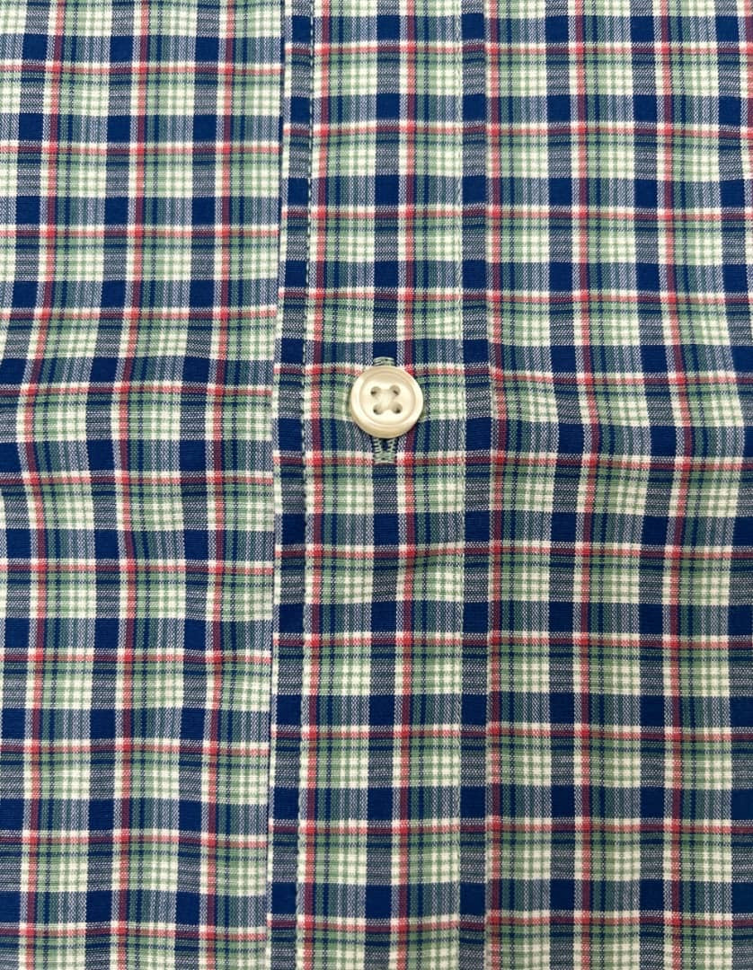 Tommy Hilfiger Regular Fit Green and Blue Plaid Shirt