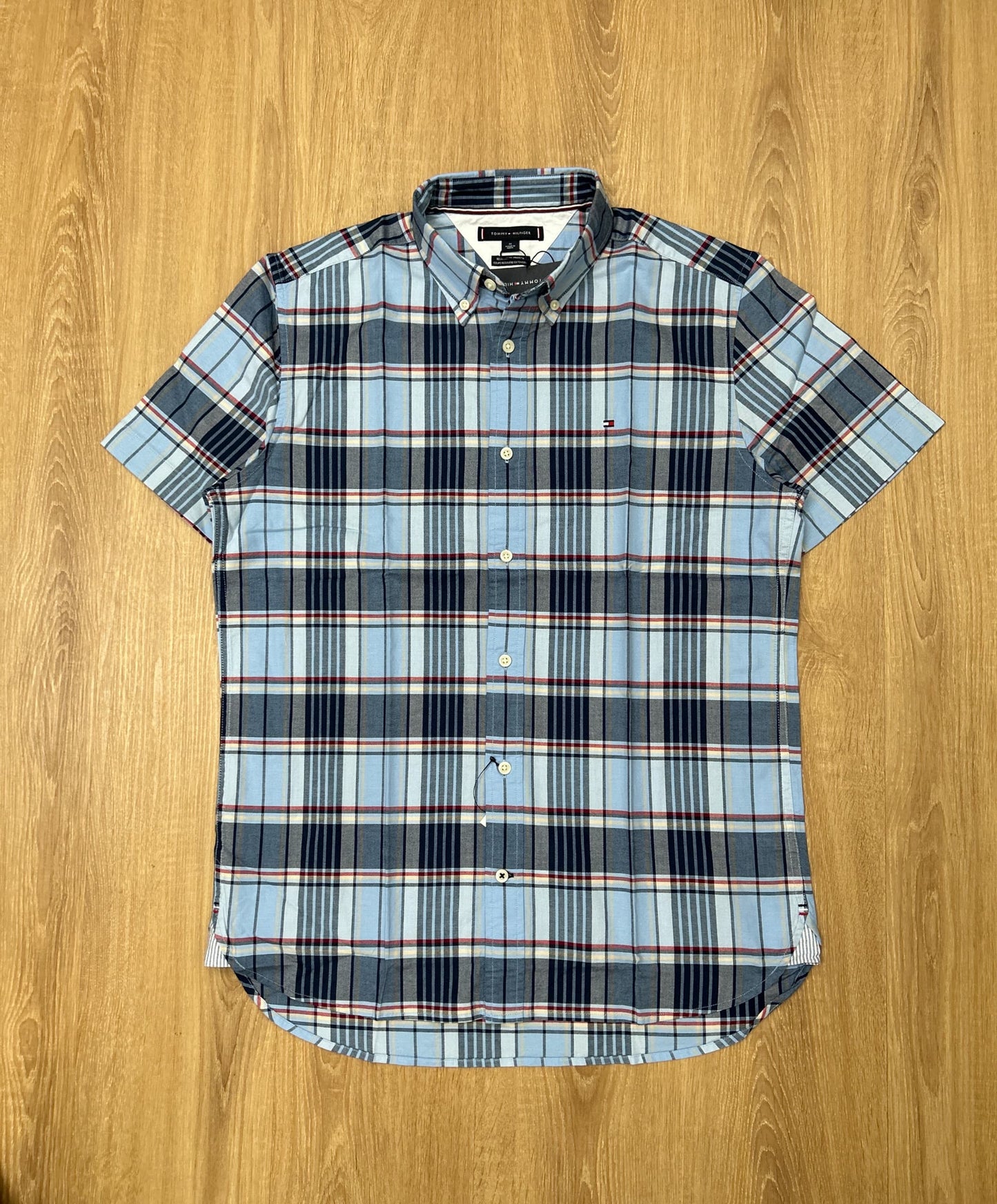 Tommy Hilfiger Short Sleeve Shirt in Blue Plaid