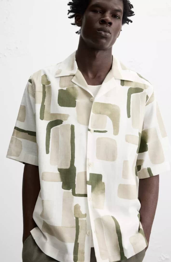 Zara Shirt in Green Pattern