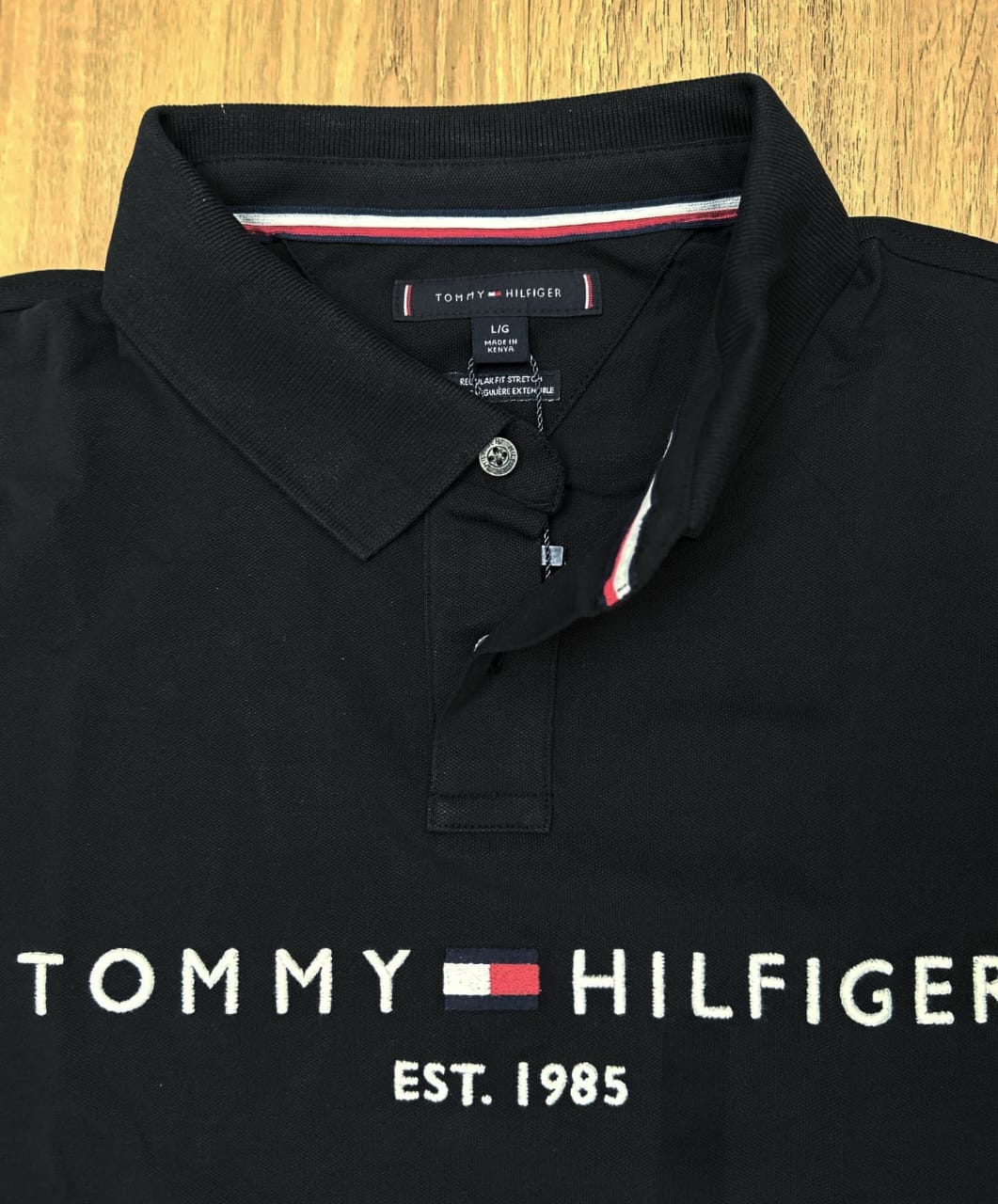 Tommy Hilfiger Regular Fit Pique Polo Shirt in Black